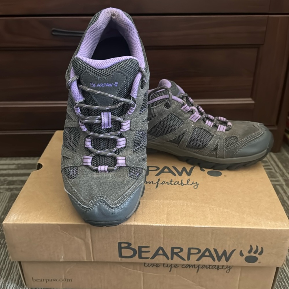Bearpaw Hiking Boots Sneakers 7 Gray Purple